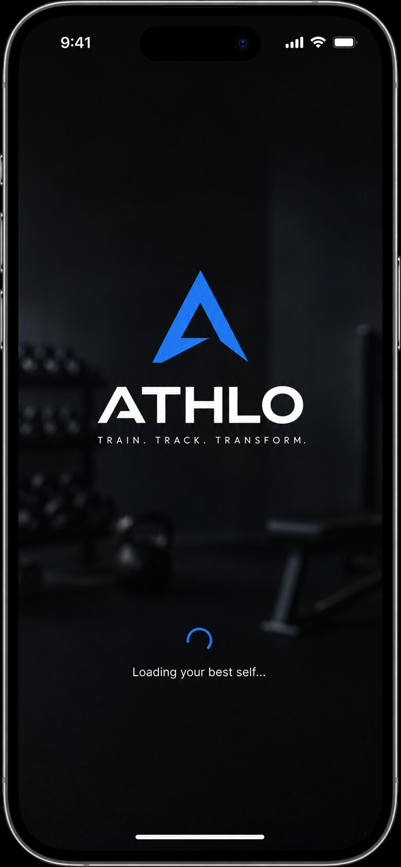 AthloApp — fitness app welcome screen