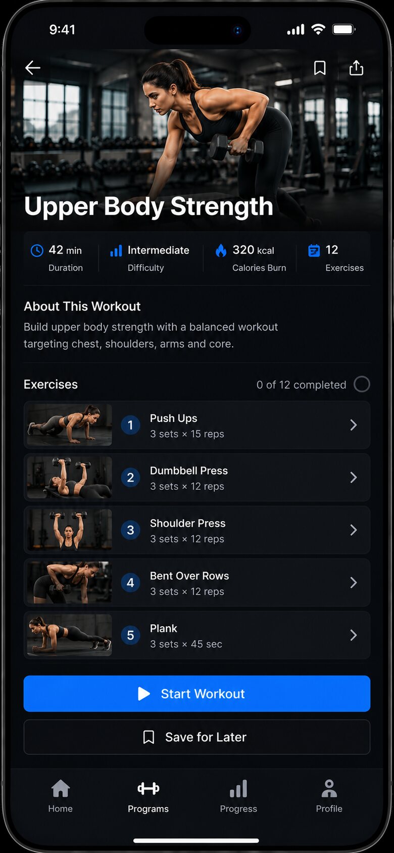 AthloApp — strength program details