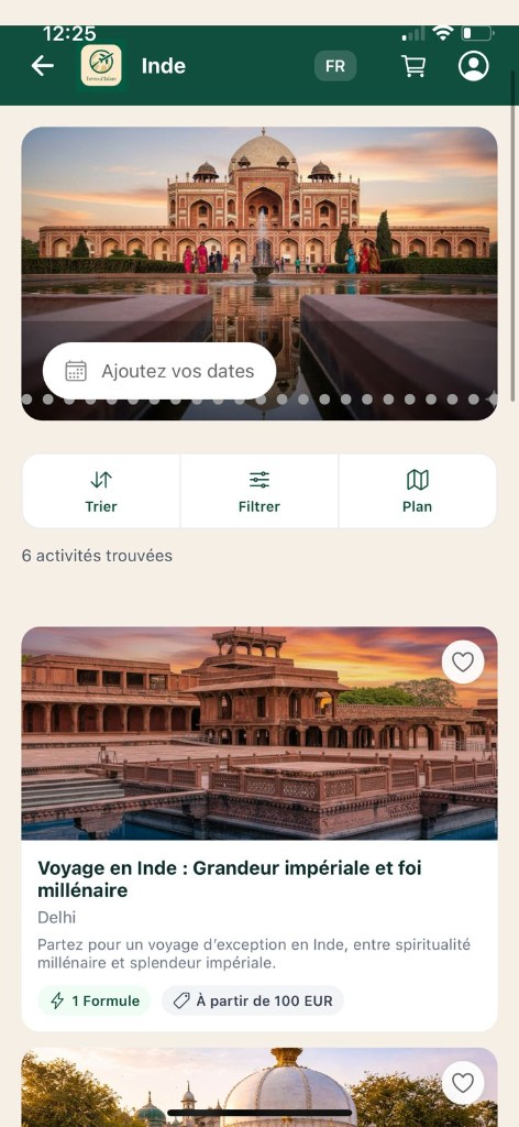 Lands of Islam mobile app home screen