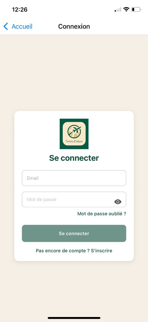 Lands of Islam mobile app discovery screen